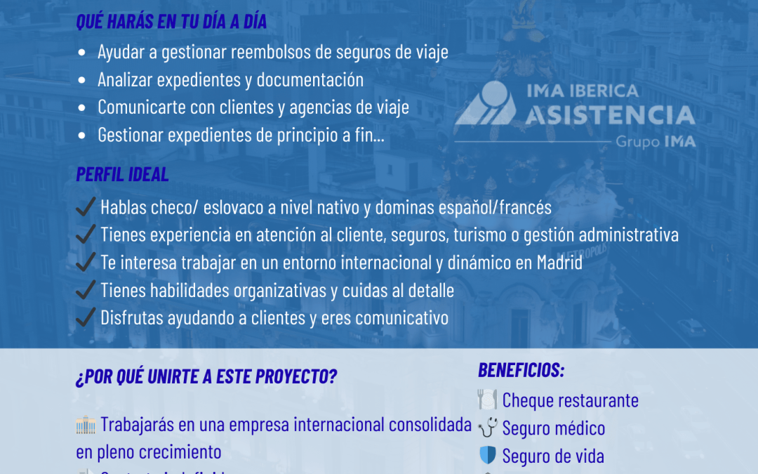 Nueva oportunidad profesional para checos y eslovacos en Madrid