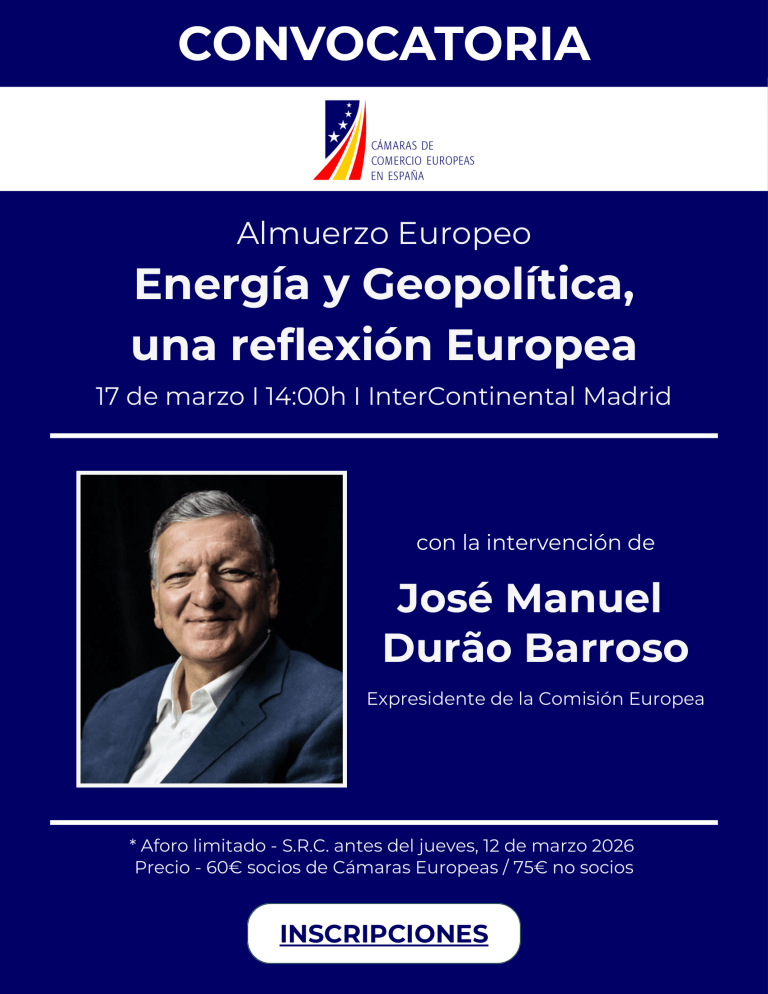 Almuerzo Europeo: Energía y Geopolítica, una reflexión Europea con José Manuel Durão Barroso